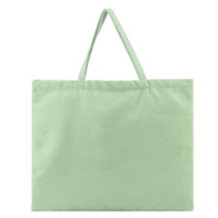 Baby Green Zipper Large Tote Bag