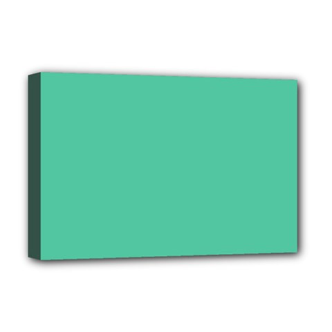 Seafoamy Green Deluxe Canvas 18  X 12   by snowwhitegirl