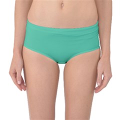 Seafoamy Green Mid-waist Bikini Bottoms by snowwhitegirl