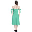 Seafoamy Green Shoulder Tie Bardot Midi Dress View2