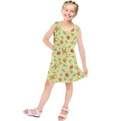 Tuba And Flower Pattern Kids  Tunic Dress by berwies