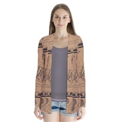 Lifestyle Pattern Drape Collar Cardigan by berwies