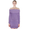 Grape Light Long Sleeve Off Shoulder Dress View1