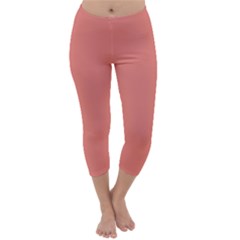 Late Peach Capri Winter Leggings 