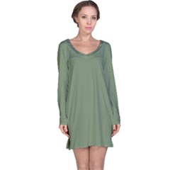 Army Green Long Sleeve Nightdress by snowwhitegirl