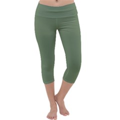 Army Green Capri Yoga Leggings by snowwhitegirl