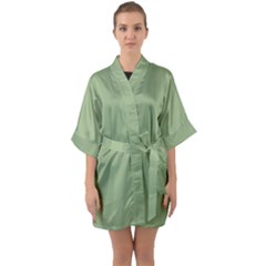 Tree Green Quarter Sleeve Kimono Robe by snowwhitegirl