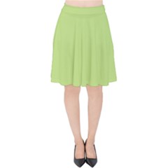 Grassy Green Velvet High Waist Skirt by snowwhitegirl