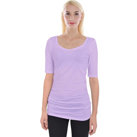 Lilac Morning Wide Neckline Tee by snowwhitegirl