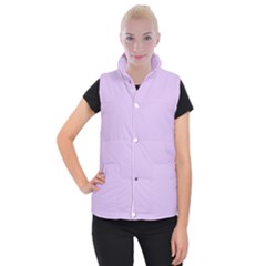 Lilac Morning Women s Button Up Puffer Vest by snowwhitegirl