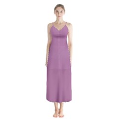 Silly Purple Button Up Chiffon Maxi Dress by snowwhitegirl