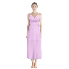 Soft Pink Button Up Chiffon Maxi Dress by snowwhitegirl