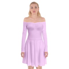 Soft Pink Off Shoulder Skater Dress by snowwhitegirl