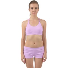 Soft Pink Back Web Sports Bra Set