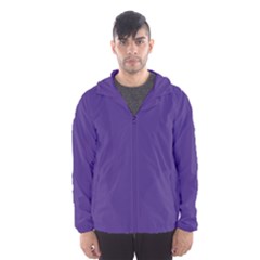 Dark Grape Purple Hooded Wind Breaker (men) by snowwhitegirl