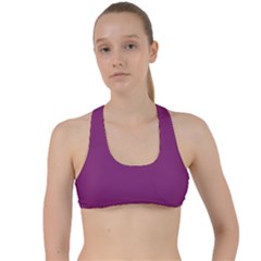 Grape Purple Criss Cross Racerback Sports Bra