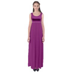 Grape Juice Empire Waist Maxi Dress