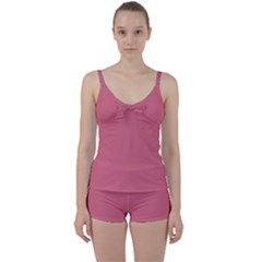 Rosey Tie Front Two Piece Tankini by snowwhitegirl