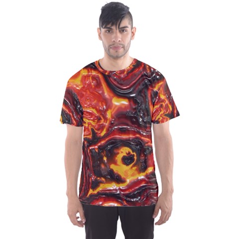 Lava Active Volcano Nature Men s Sports Mesh Tee by Alisyart