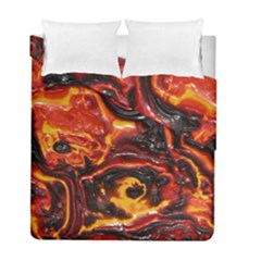 Lava Active Volcano Nature Duvet Cover Double Side (full/ Double Size) by Alisyart