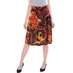 Lava Active Volcano Nature Midi Beach Skirt