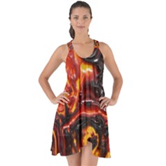 Lava Active Volcano Nature Show Some Back Chiffon Dress by Alisyart