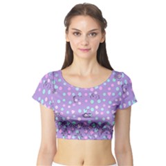 Little Face Short Sleeve Crop Top by snowwhitegirl