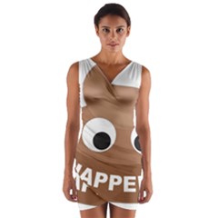 Poo Happens Wrap Front Bodycon Dress by Vitalitee