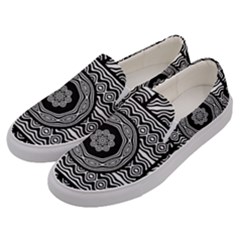 Wavy Panels Men s Canvas Slip Ons by linceazul