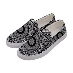 Wavy Panels Women s Canvas Slip Ons by linceazul