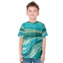 Mint,gold,marble,nature,stone,pattern,modern,chic,elegant,beautiful,trendy Kids  Cotton Tee View1