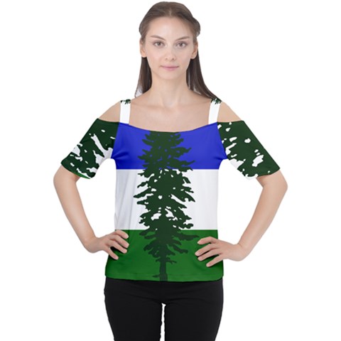 Flag Of Cascadia Cutout Shoulder Tee by abbeyz71