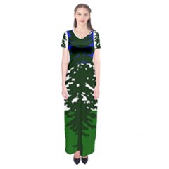 Flag Of Cascadia Short Sleeve Maxi Dress by abbeyz71