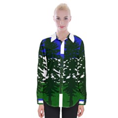 Flag Of Cascadia Womens Long Sleeve Shirt