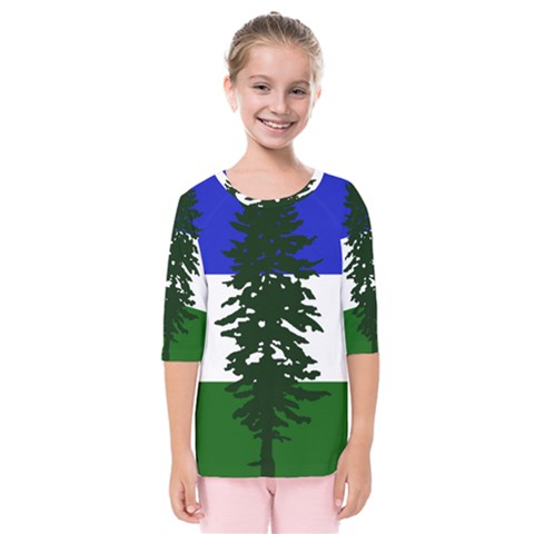 Flag Of Cascadia Kids  Quarter Sleeve Raglan Tee by abbeyz71