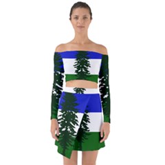 Flag Of Cascadia Off Shoulder Top With Skirt Set by abbeyz71