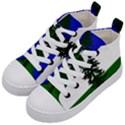 Flag of Cascadia Kid s Mid-Top Canvas Sneakers View2