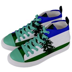 Flag Of Cascadia Women s Mid-top Canvas Sneakers by abbeyz71