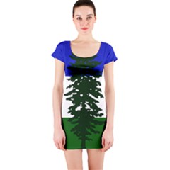 Flag Of Cascadia Short Sleeve Bodycon Dress