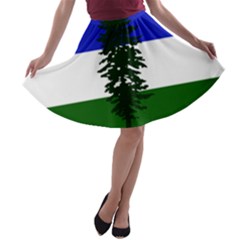 Flag Of Cascadia A-line Skater Skirt by abbeyz71