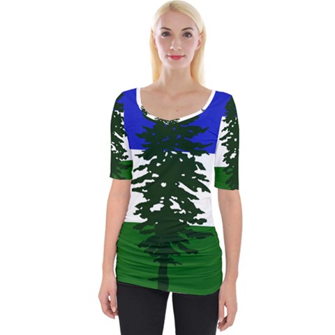 Flag Of Cascadia Wide Neckline Tee by abbeyz71