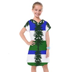 Flag Of Cascadia Kids  Drop Waist Dress by abbeyz71