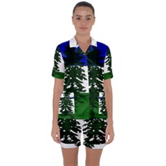 Flag Of Cascadia Satin Short Sleeve Pyjamas Set by abbeyz71