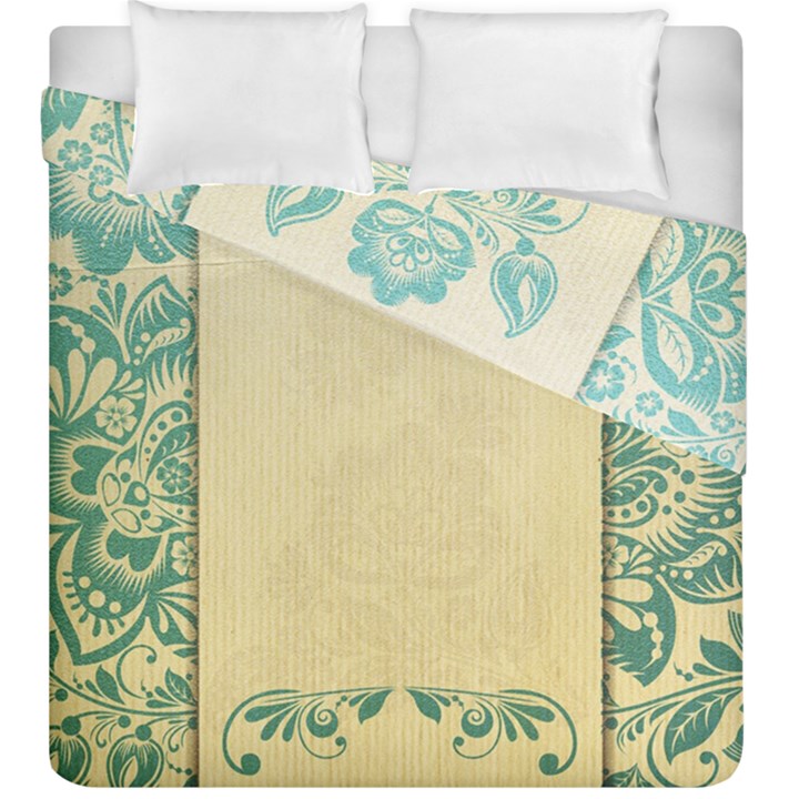 art nouveau green Duvet Cover Double Side (King Size)