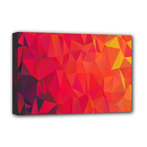 Triangle Geometric Mosaic Pattern Deluxe Canvas 18  X 12   by Nexatart