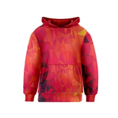 Triangle Geometric Mosaic Pattern Kids  Pullover Hoodie by Nexatart