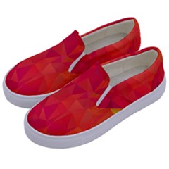 Triangle Geometric Mosaic Pattern Kids  Canvas Slip Ons