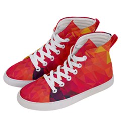 Triangle Geometric Mosaic Pattern Women s Hi-top Skate Sneakers by Nexatart