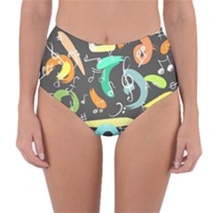 Repetition Seamless Child Sketch Reversible High-waist Bikini Bottoms by Nexatart