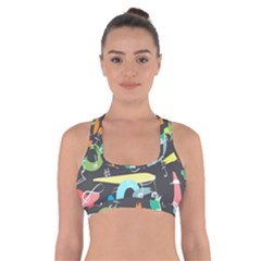 Repetition Seamless Child Sketch Cross Back Sports Bra